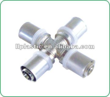 brass press fitting cross for manifold pex-al-pex pipe