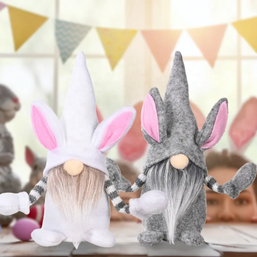 Popular Easter Decorations: Creative Faceless Dolls, Cute Rabbit Gnomes, and Raised Small Hands