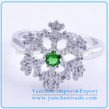 Fancy Beautiful For Women Stone Engagement Ring With Emerald Wholesale Made In China