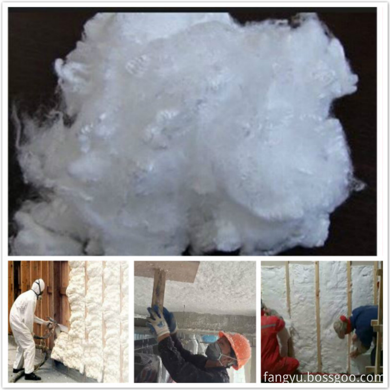 Sprayed Acoustic Insulation Fiberglass Wool Blown in Insulation