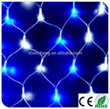led christmas light blue and white color led net lights for holiday decorate, street lights, party lights
