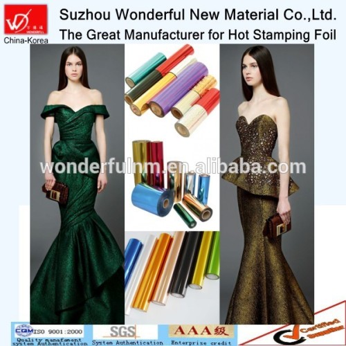 Best selling!For sexy lady multi color hot stamping foil for textile