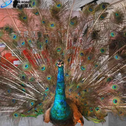 Real Peacock Feathers Animatronic Peacock for Sale