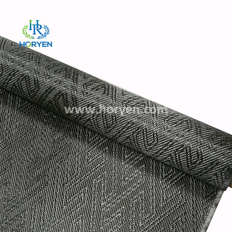 Kekuatan Tinggi Kain Serat Karbon Jacquard Karbon