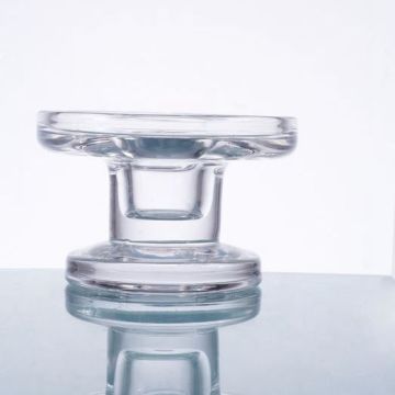 Bougeoir porte-bougie cylindrique en verre