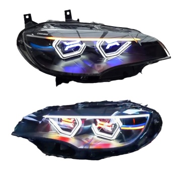 RGB X लाइट कस्टम एलईडी हेडलाइट्स 2009-2013 के लिए BMW X5 X6 E70 E71