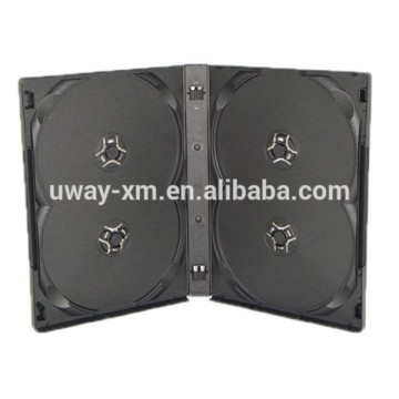 22mm black 4 discs dvd case /22mm dvd box for 4 discs