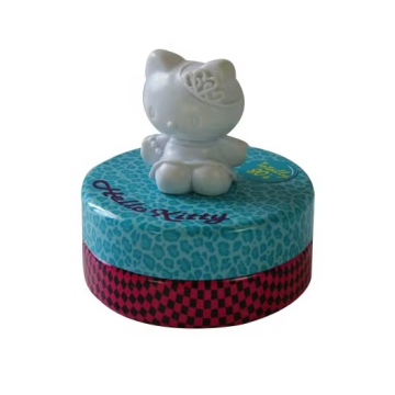 Dadi Cute Round Tin Box com personagem de desenho animado