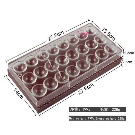 2017 Best Selling Products Food Standard Half Round 3D Chocolate Mold