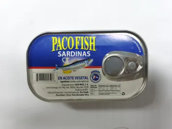 Canned Sardine In Soybean Oil Club Can Sticker