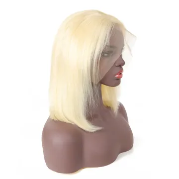 Wholesales 10A Grade 150% Peruvian Transparent Lace Frontal Bob Wigs 10 Inch 13X4 Silky Straight Lace Front Bob Wig 613