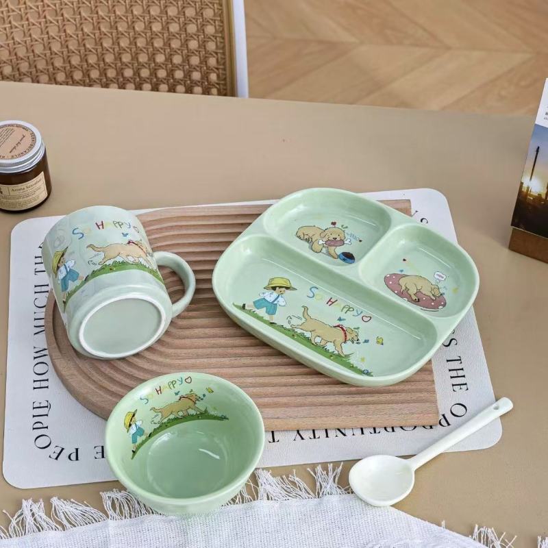 Colorful Cartoon Animal Bowls for Kids