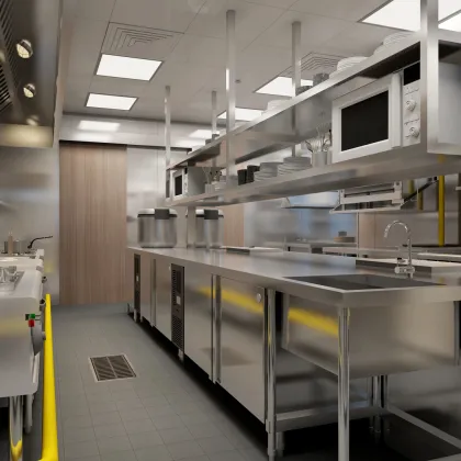 Professional Modular Commercial Kitchen Equipment - Stainless Steel Fabrication