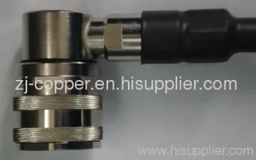 Din Male Right Angle Crimp Connector For Lmr 400 Cable 