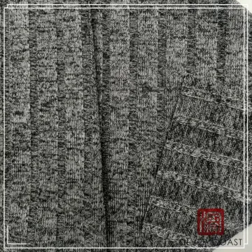 Polyester Spandex 9x4 Hacci Rib Piece Dyed Cloth