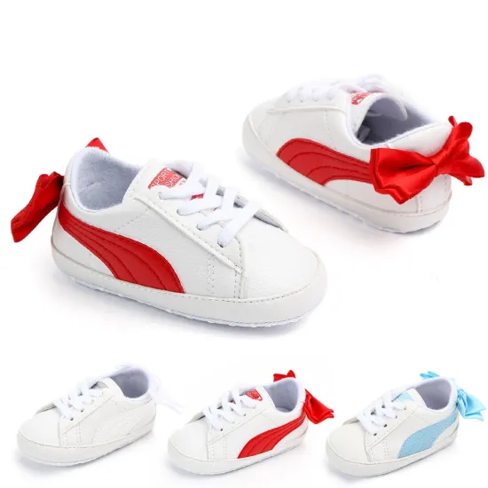 Wholesale Soft Sole PU Prewalker Shoes for Newborn Babies