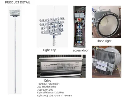 HENGTONG High-Mast LED Light Poles for Outdoor Sports Fields