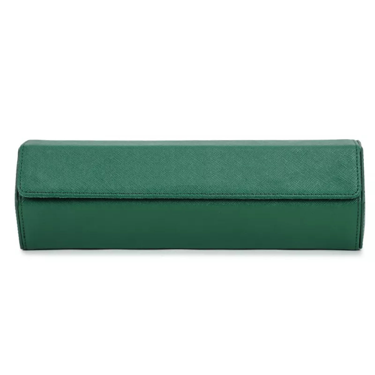 Green Leather Roll Embossed Logo Storage Watch case