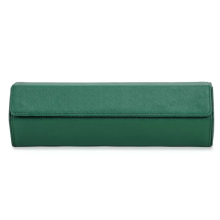 Green Leather Roll Embossed Logo Storage Watch case