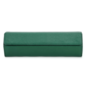 Green Leather Roll Embossed Logo Storage Watch case
