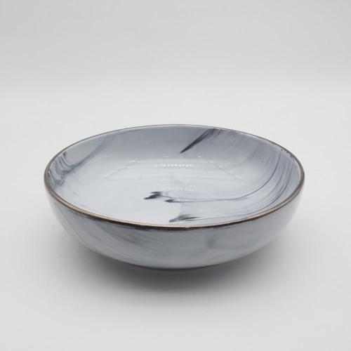 Tableware de cerâmica de esmalte de mármore, grita de 16pcs Conjunto de jantar