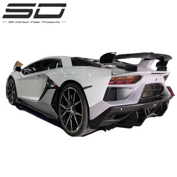 SVJ Style Custom Full Body Kit with Rear Spoiler - Carbon Fiber and Fiberglass for Lamborghini Aventador LP700