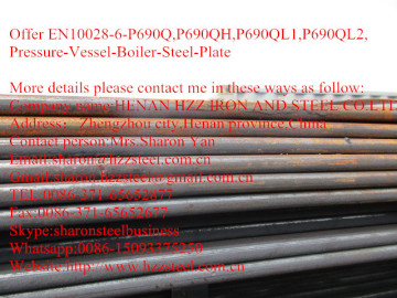 Offer EN10028-6-P690QL2,Pressure-Vessel-Boiler-Steel-Plate