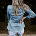 women's mid-length denim jacket