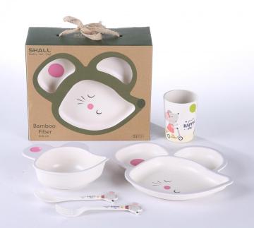 melamine dinnerware set mouse shaped 5pcs set
