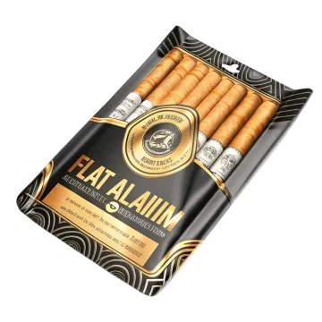 Custom Logo Printed Plastic Humidor Package - Three Side Seal Flat Ziplock Cigar Bag