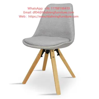 Dining Furniture Soft Upholstered Fabric Chair Best Selling and Cheap Solid Wood Legs Colorful Restaurant Chair