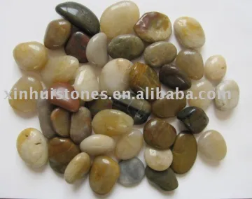 mixed color polished pebble