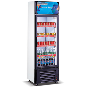 Stainless Steel Glass Door Display Fridge Refrigerator Equipment Chiller