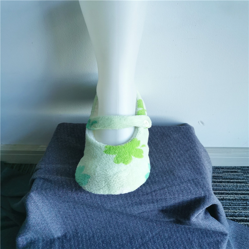 Plants Printed Tape Velcro Indoor Children S Slippers Socks
