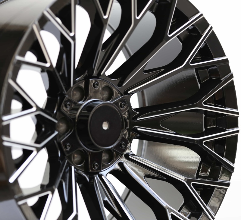 20-inch gloss black milled edge wheels