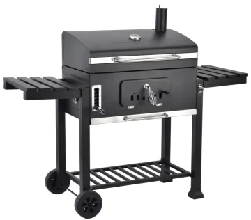 Wholesale Outdoor Garden Bbq Grill Black Powder Coated Trolley Smokeless Gas Bbq Grill