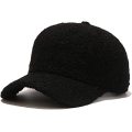 Winter Baseball Cap for Women Fleece Solid Color