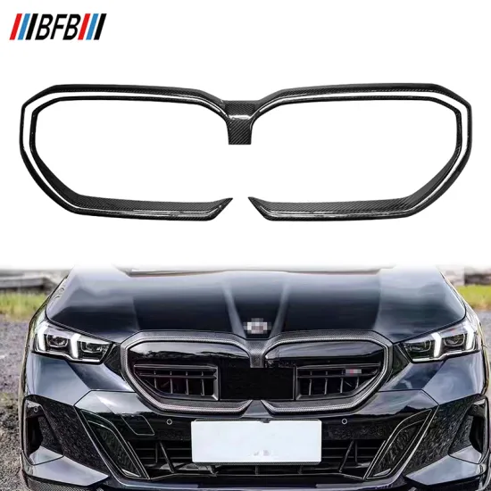 Carbon Fiber Exterior Trim and Front Grille for BMW G60 5 Series 2024