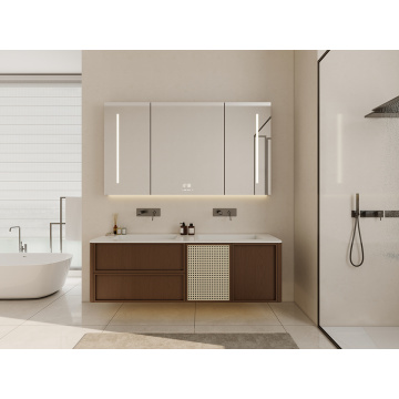 Роскошная древесная сталь из нержавеющей стали для ванной комнаты