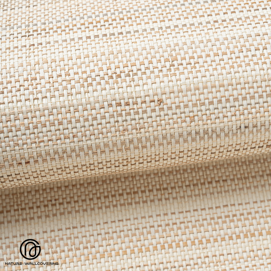 ورق حائط نباتي مصنوع يدويًا باللون الأبيض الجمالي الياباني