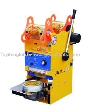 Semi-automatic cup sealing machine