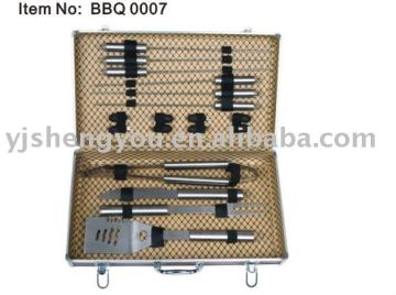 18pcs bbq tool set with aluminum case