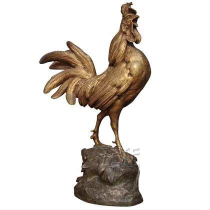 Outdoor Chinese Zodiac Bronze Rooster Sculpture