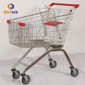 China Red Colourful Supermarket Shopping Trolley with coin lock Manufactory