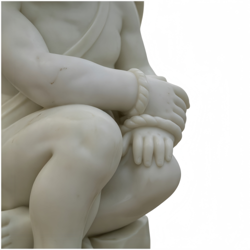 Timeless Handmade Marble Cupid Statue for Lawn Decoration