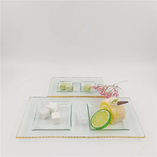 Serving Plate with Gold Rim for wedding