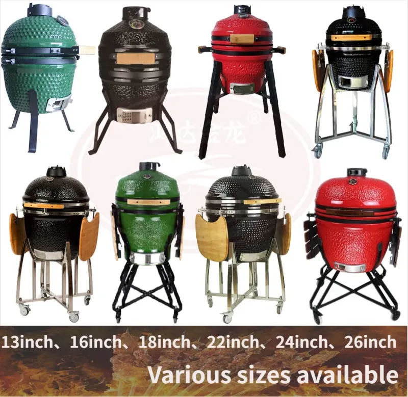 Big Black Egg BBQ 16 Inch Kamado Grill Ceramic Green