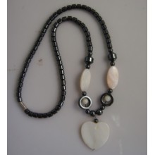 Collier de coquille de perle d&#39;hématite