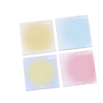 Creative Gradient Solid Color Kawaii Sticky Notes for Students and Office Use