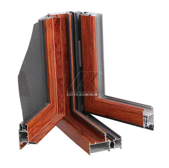 Custom 3D/4D Wood Grain Spraying Square Tube Aluminum Profile for Doors & Windows